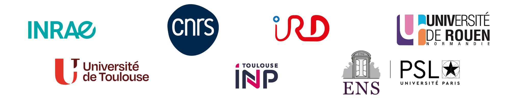 INRAE, CNRS, IRD, Université de Rouen, Université de Toulouse, INP Toulouse, ENS-PSL
